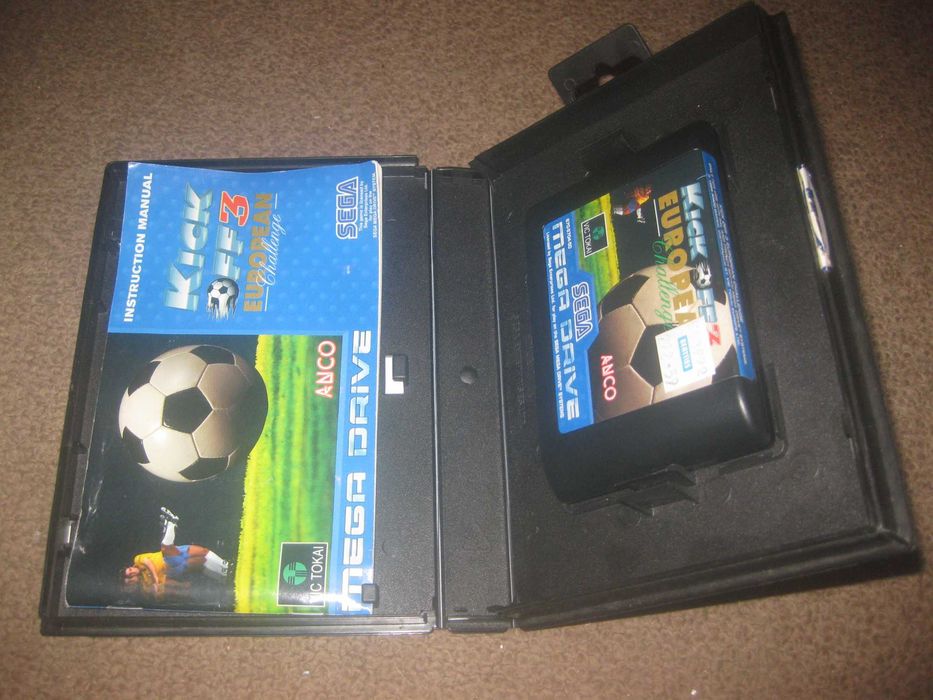Jogo "Kick Off 3: European Challenge" para Sega Mega Drive/Completo!