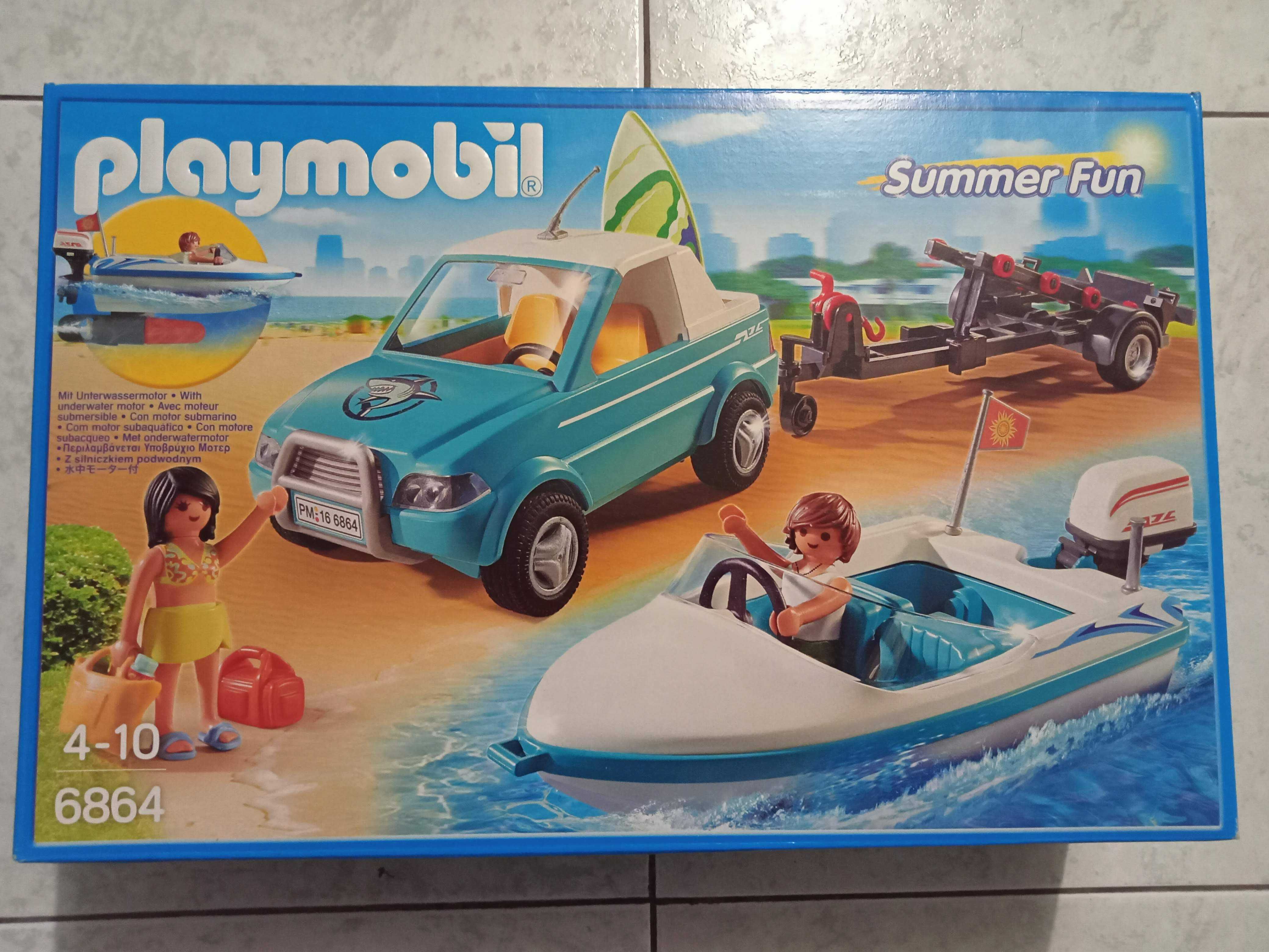 Playmobil Summer Fun 6864 Surfer Pickup z przyczepką i motorówką NOWE