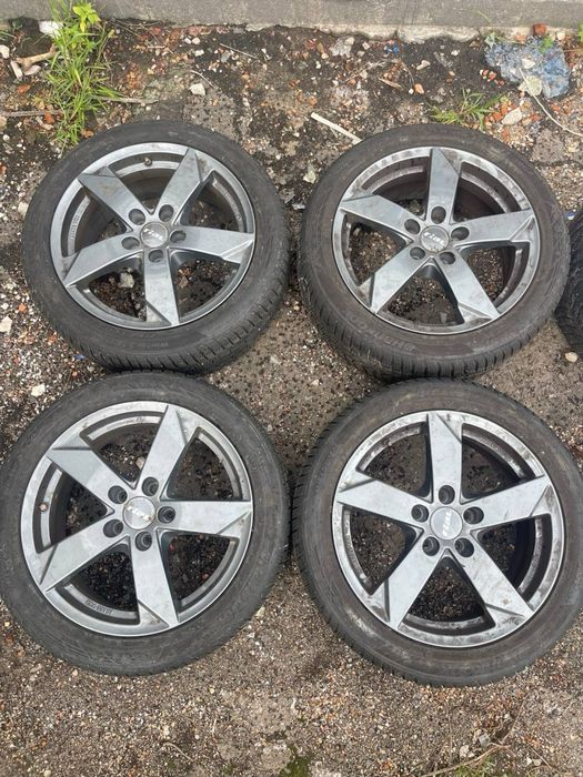 Диски R17 5x112 Rial ET39 Гума 205/50/R17 Hankook 7mm (Зима)