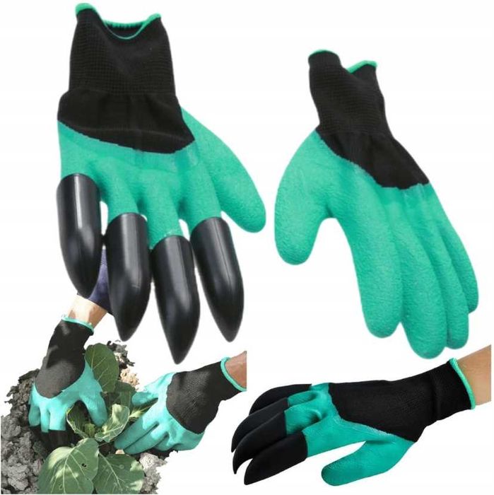 rękawiczki rękawice ogrodowe pazury pazurki do kopania grabie łopatka