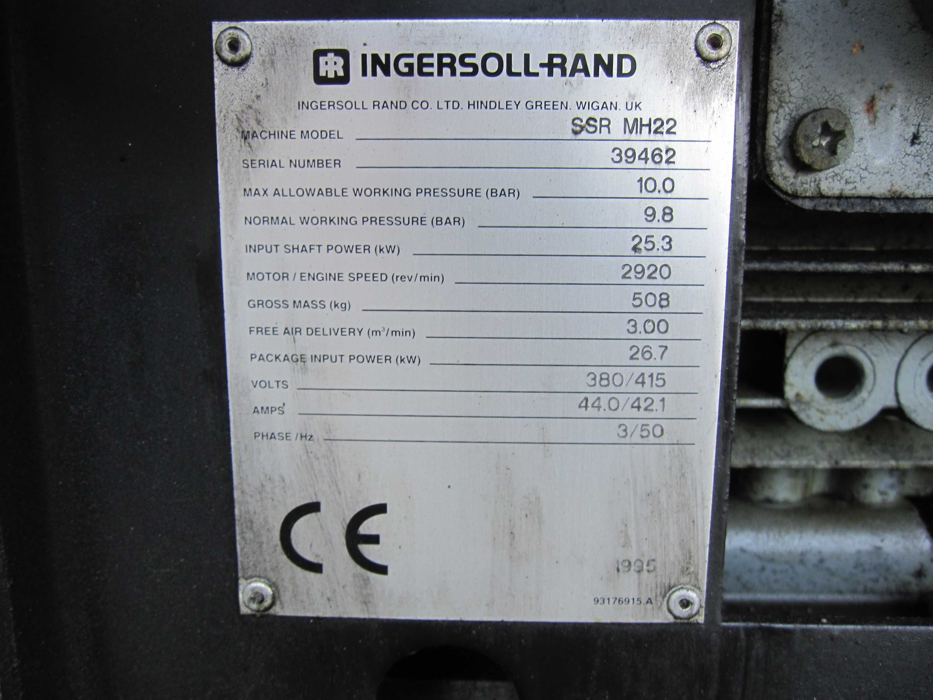 Kompresor śrubowy INGERSOLLRAND MH 22