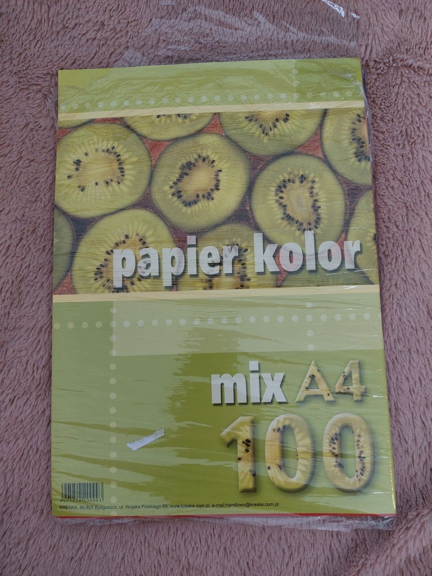 Papier kolorowy A4 100szt(w opakowaniu mniej o kilku arkuszy) 5zł