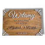 Tablica Witamy na naszym weselu personalizowana - Duża 60cmx40cm