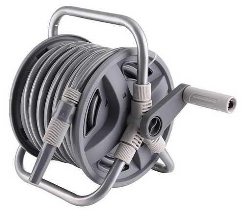 STOJAK zwijak z wężem ogrodowym WĄŻ OGRODOWY 20m 1/2"+ 2m 1448