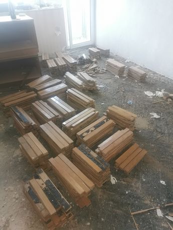 Drewno deski odpady stary parkiet