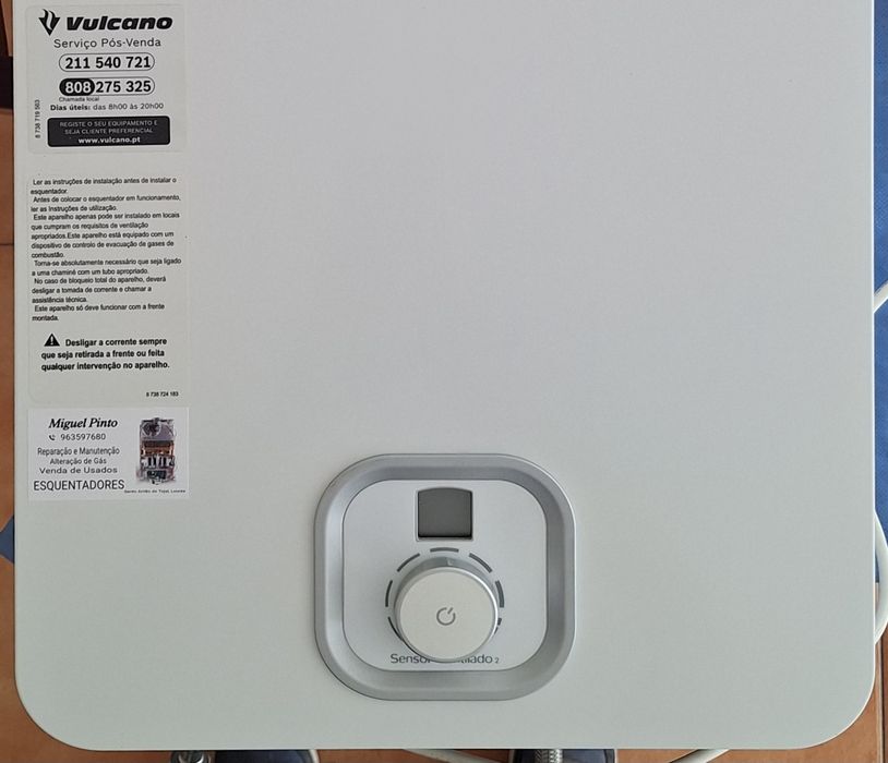 Esquentador Vulcano Sensor Ventilado 14 Litros Gás Natural