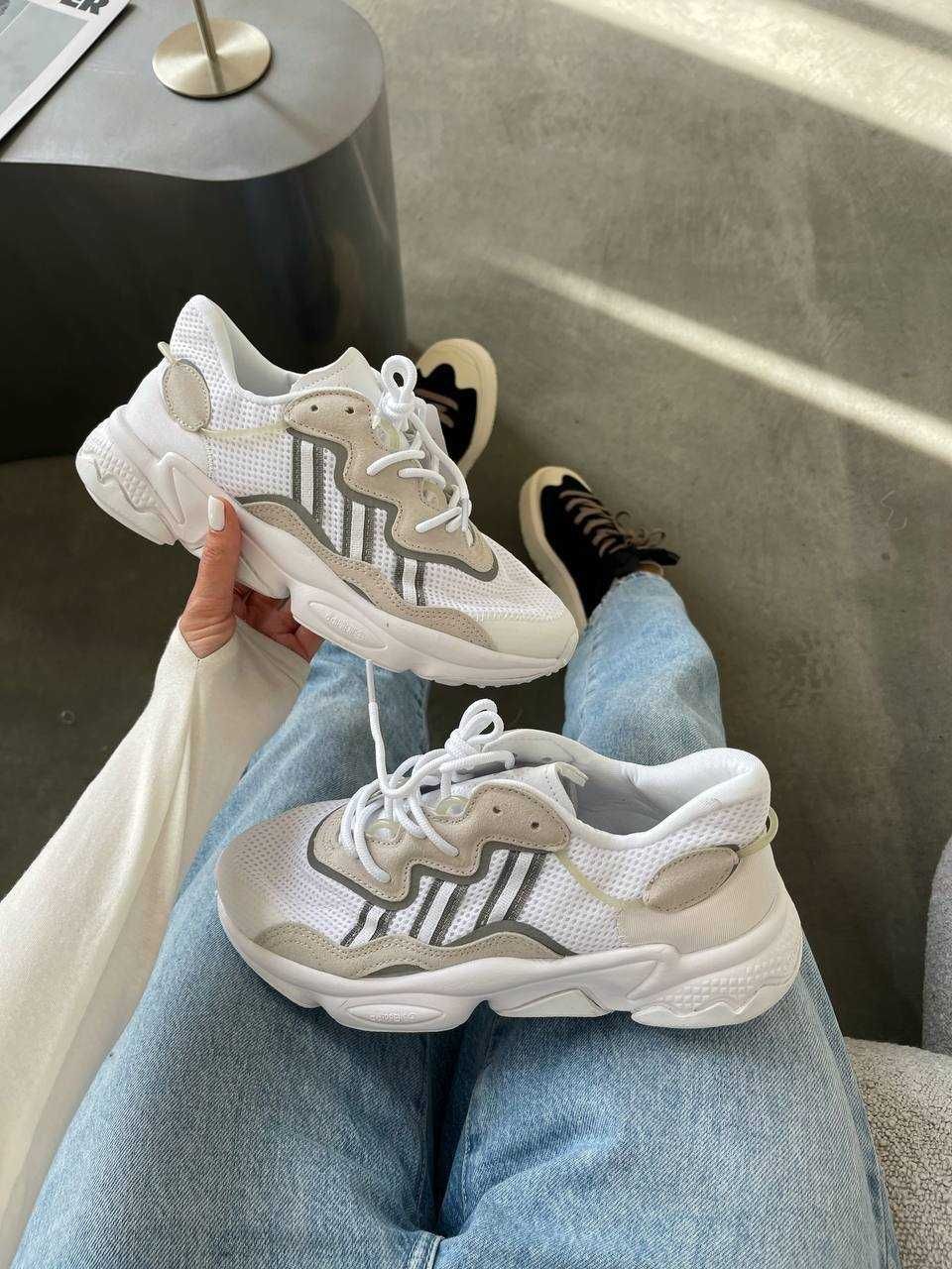 Кросівки Adidas Ozweego White Beige / кроси Адідас Озвего біло-бежеві