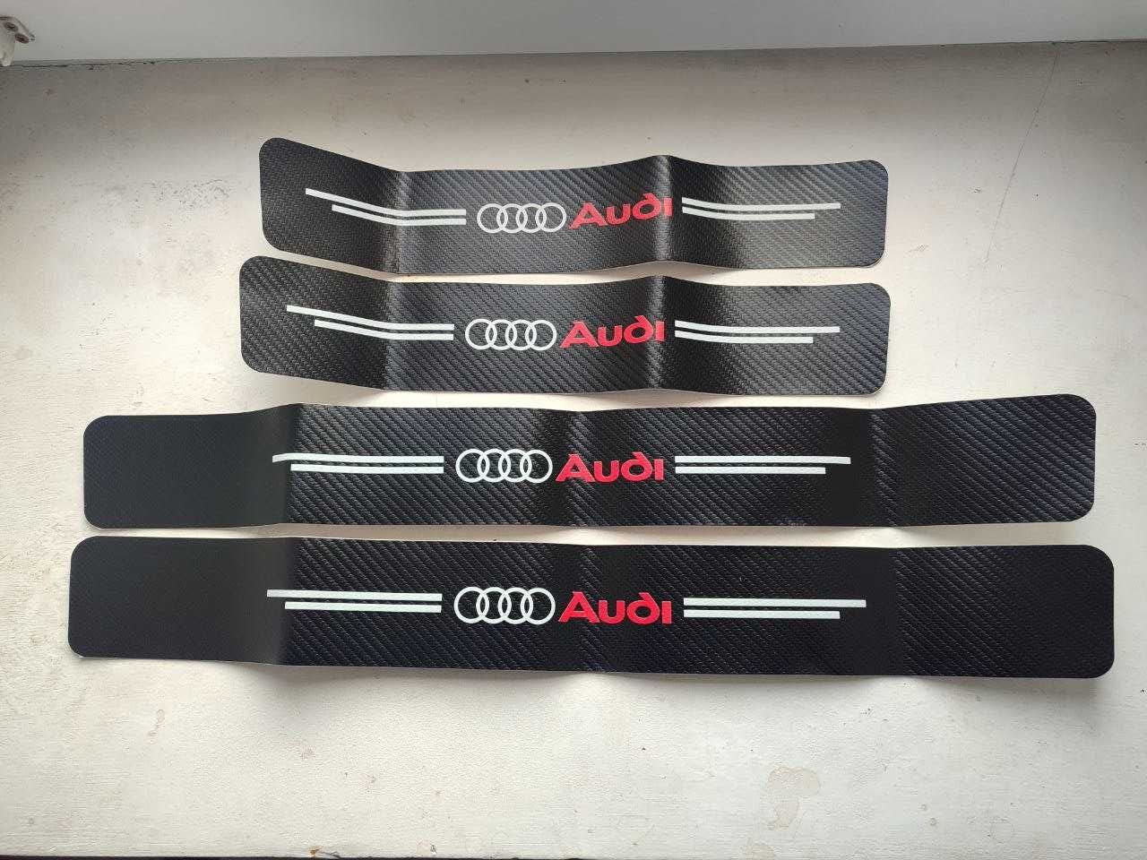 Наклейки на пороги карбонові Audi всі моделі style1