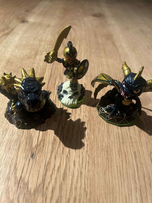 Figurki pozłacane Skylanders – Spyro, Bash i Chop Chop