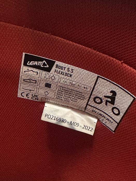 Buty mx Leatt 5.5 flexlock biale. Rozmiar 47 jak nowe.