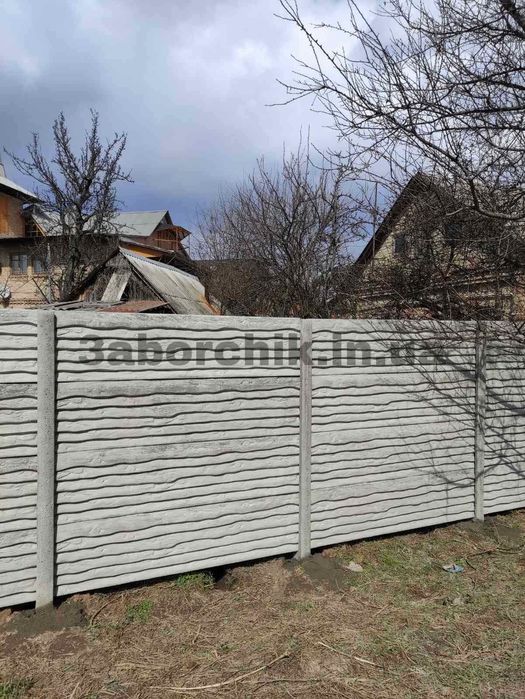 Забор бетонний, декоративний. Еврозабор