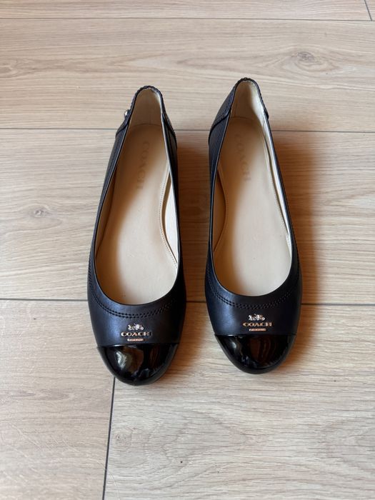 Чорні шкіряні балетки coach оригінал