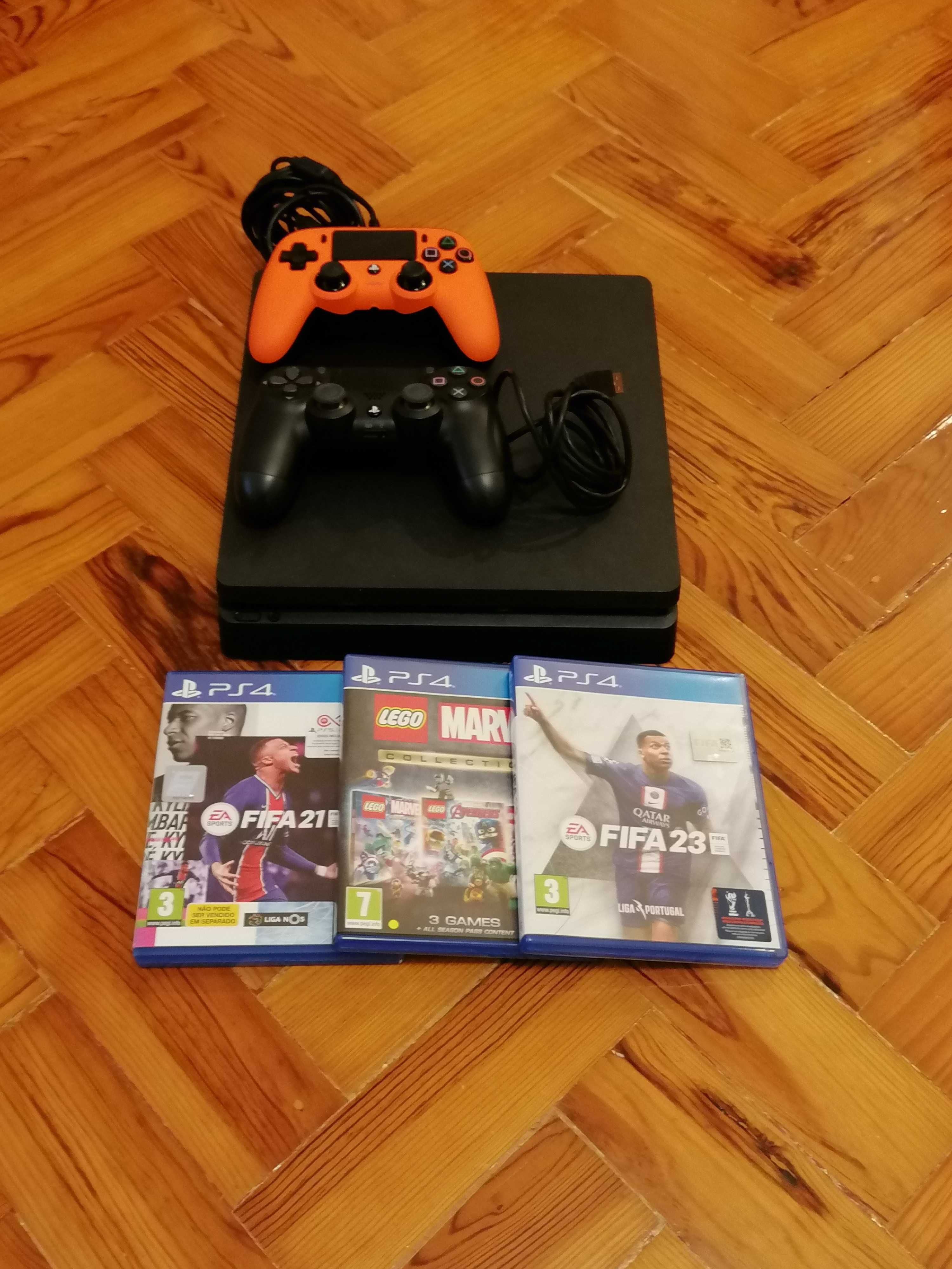 Playstation 4 com 2 COMANDOS-NOVO PREÇO