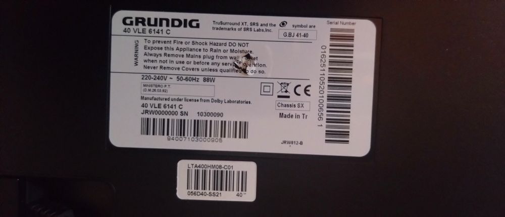 Tv 40' Grundig LCD