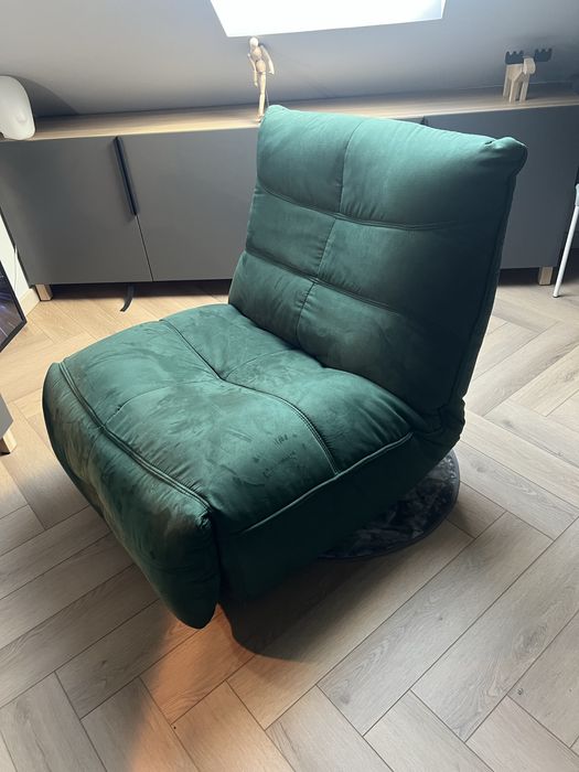 Fotel rozkladany i bujany zieolny