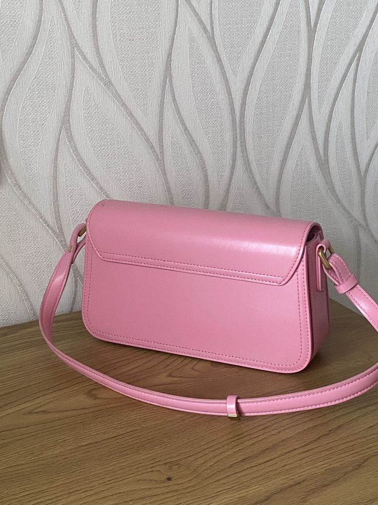 Рожева шкіряна сумка в ідеальному стані Amica bag