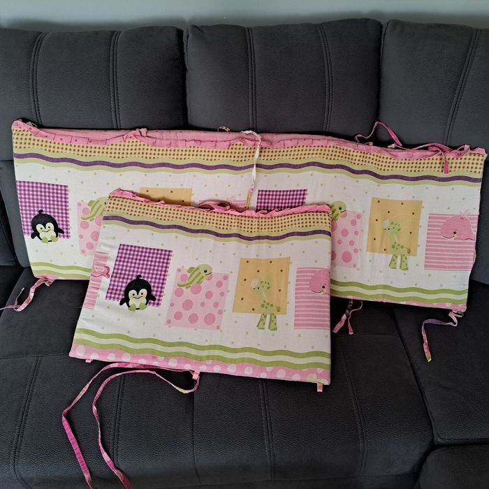 Dwustronny ochraniacz na łóżeczko dziecięce 120x60 cm pianka