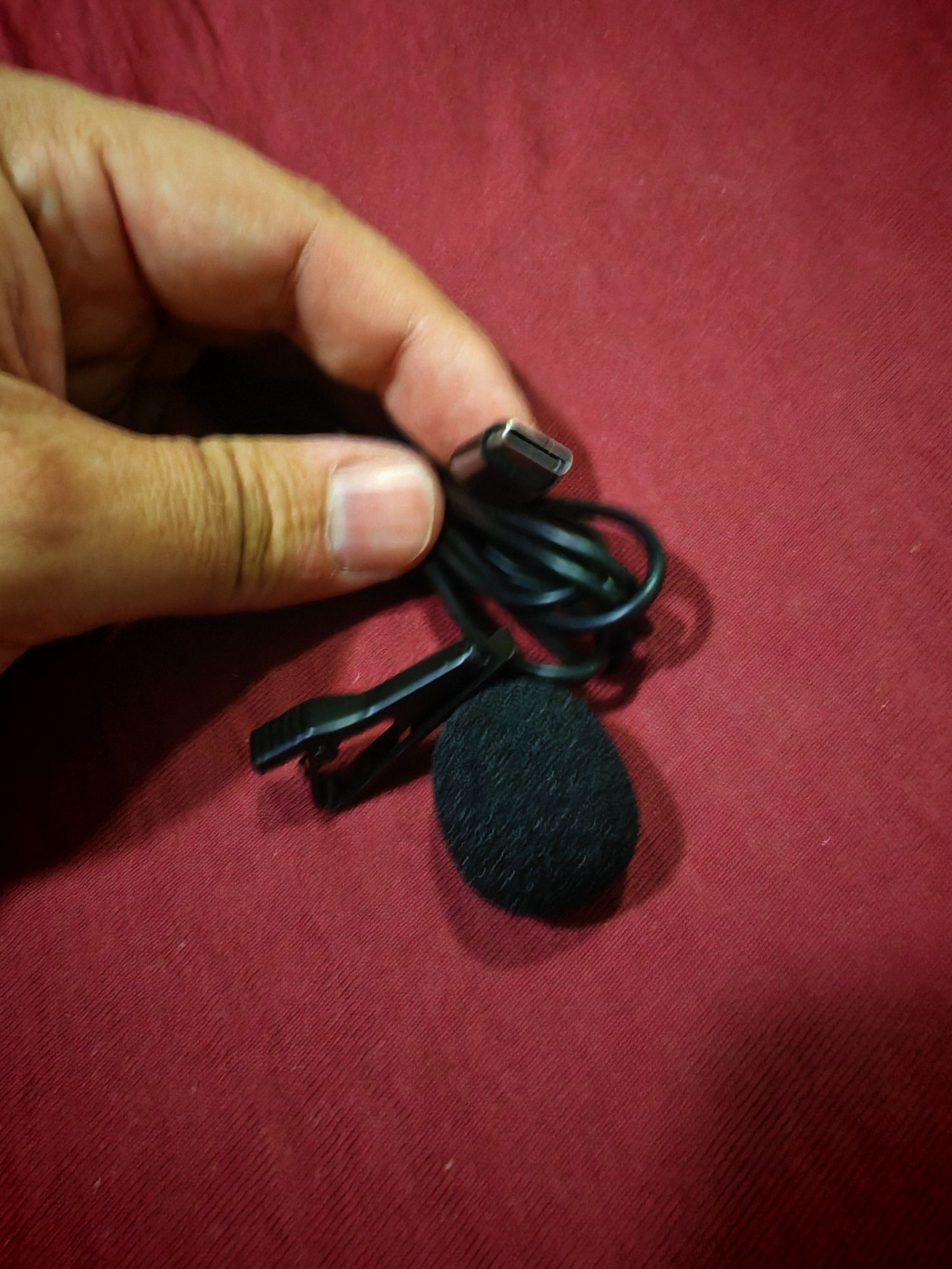 Mikrofon krawatowy przewodowy USB-C 1.5m TG0054