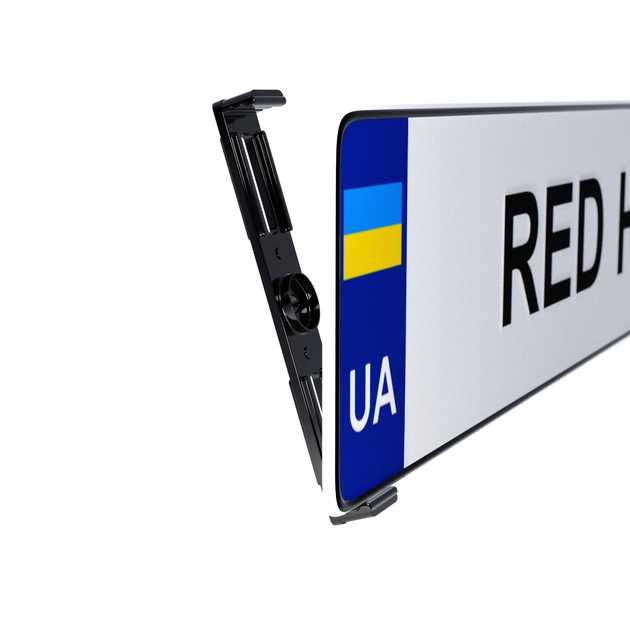 Рамка під номерний знак (безрамкова) "Red Hill" чорна (на два номери)