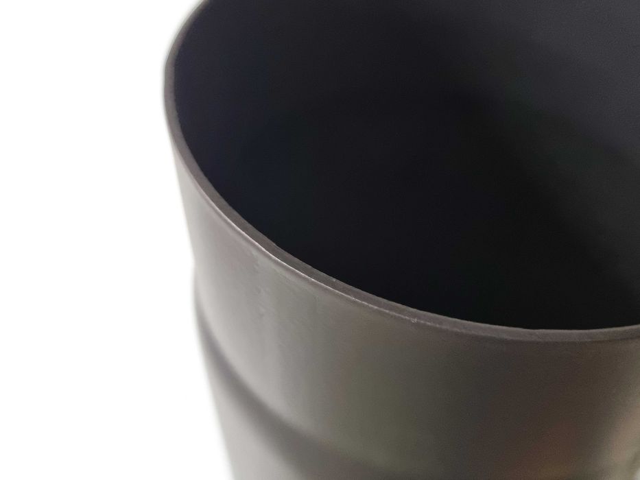 Rura spalinowa stalowa fi 120/130/150 kolanko, szyber, rozeta, gr.2 mm