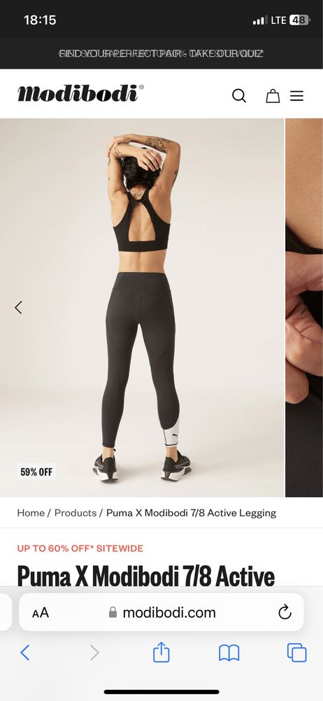 PUMA X MODIBODI (M) 7/8 Active Legging женские лосины оригинал лосіни