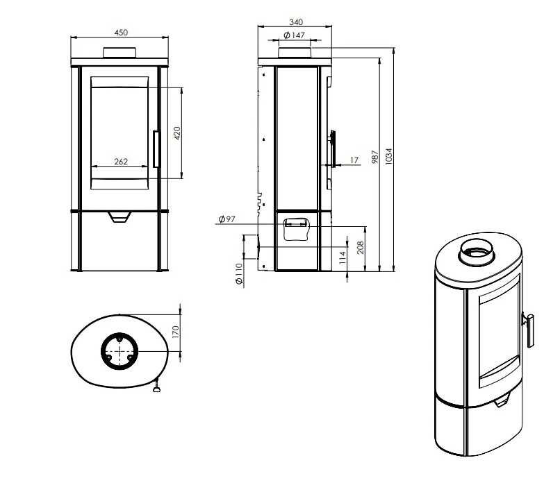 Piec wolnostojący koza Nordflam Palermo 7,8kW ecoprojekt od reki