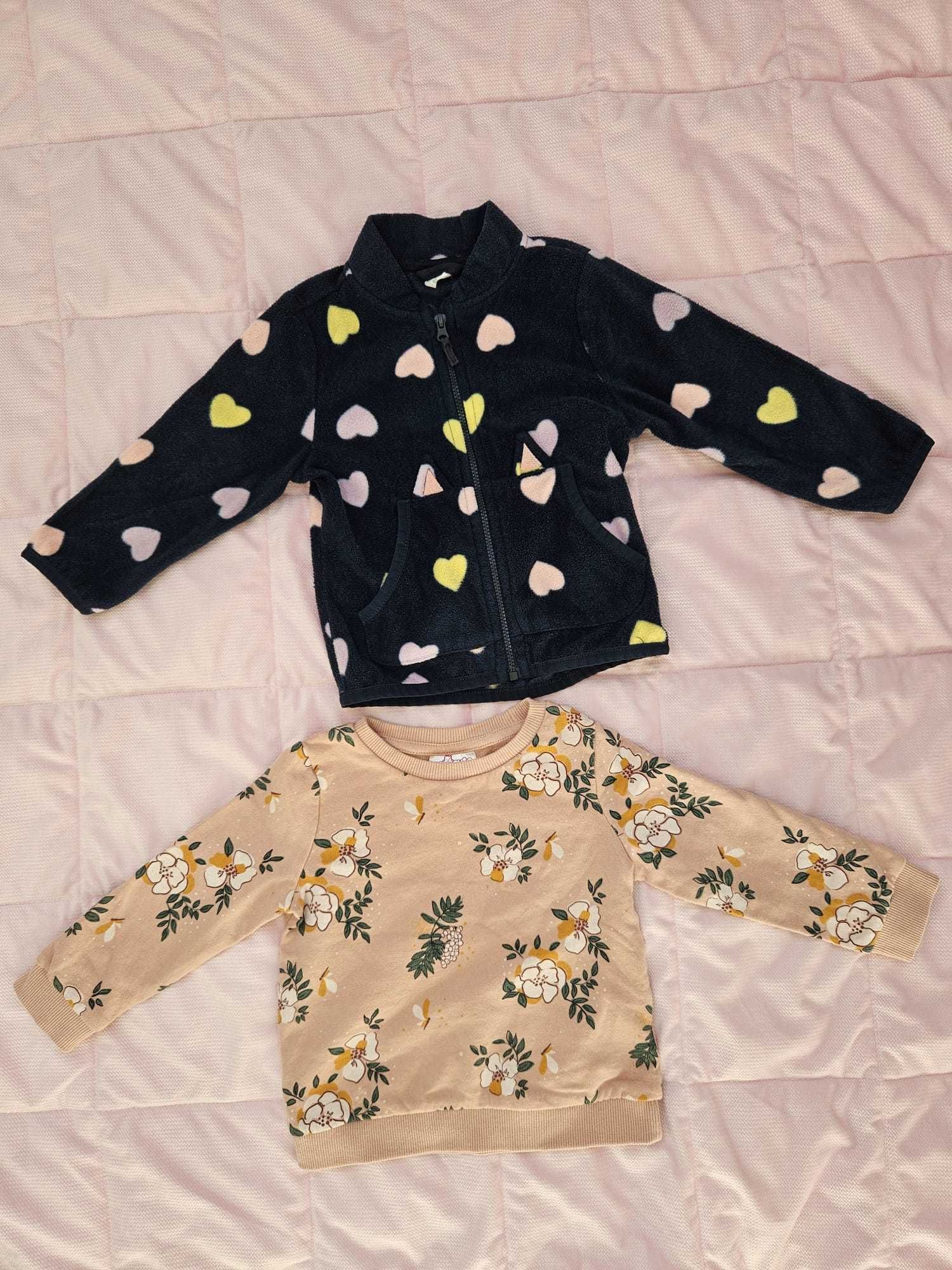 2x bluzy 86 cm dziewczynka 12-18 m 2szt