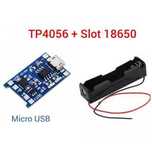 Kit Suporte Adaptador Individual De Pilha 18650 + TP4056