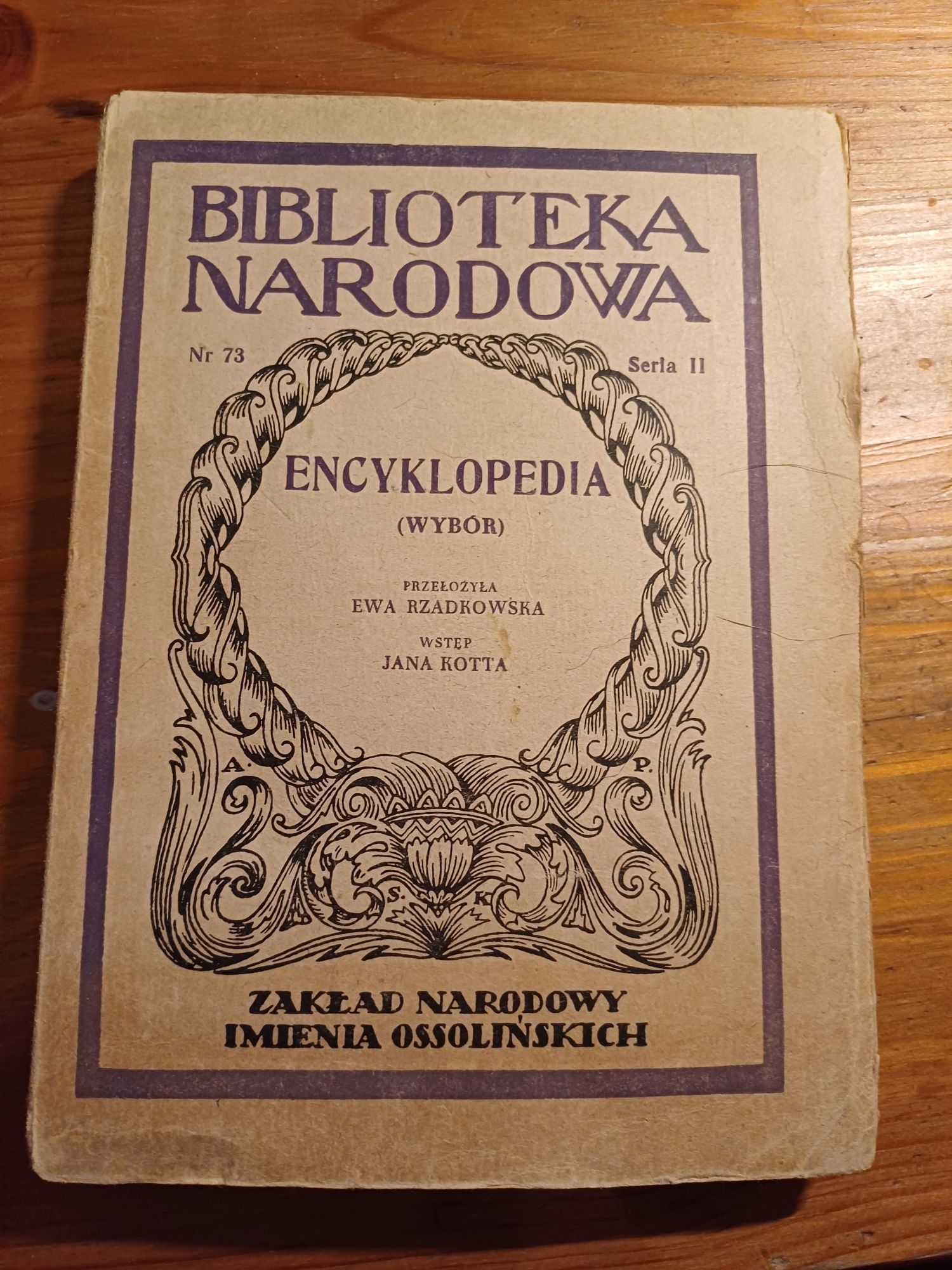 Encyklopedia Diderot wybór Ossolineum 1952