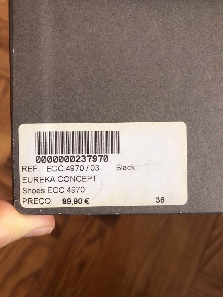 Sapatos pretos da Eureka Shoes