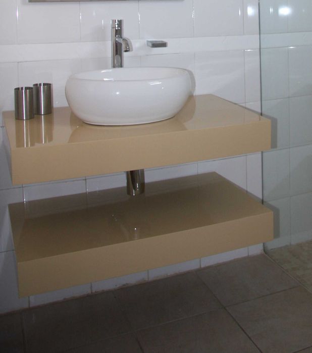 Móvel de casa de banho lacado brilho