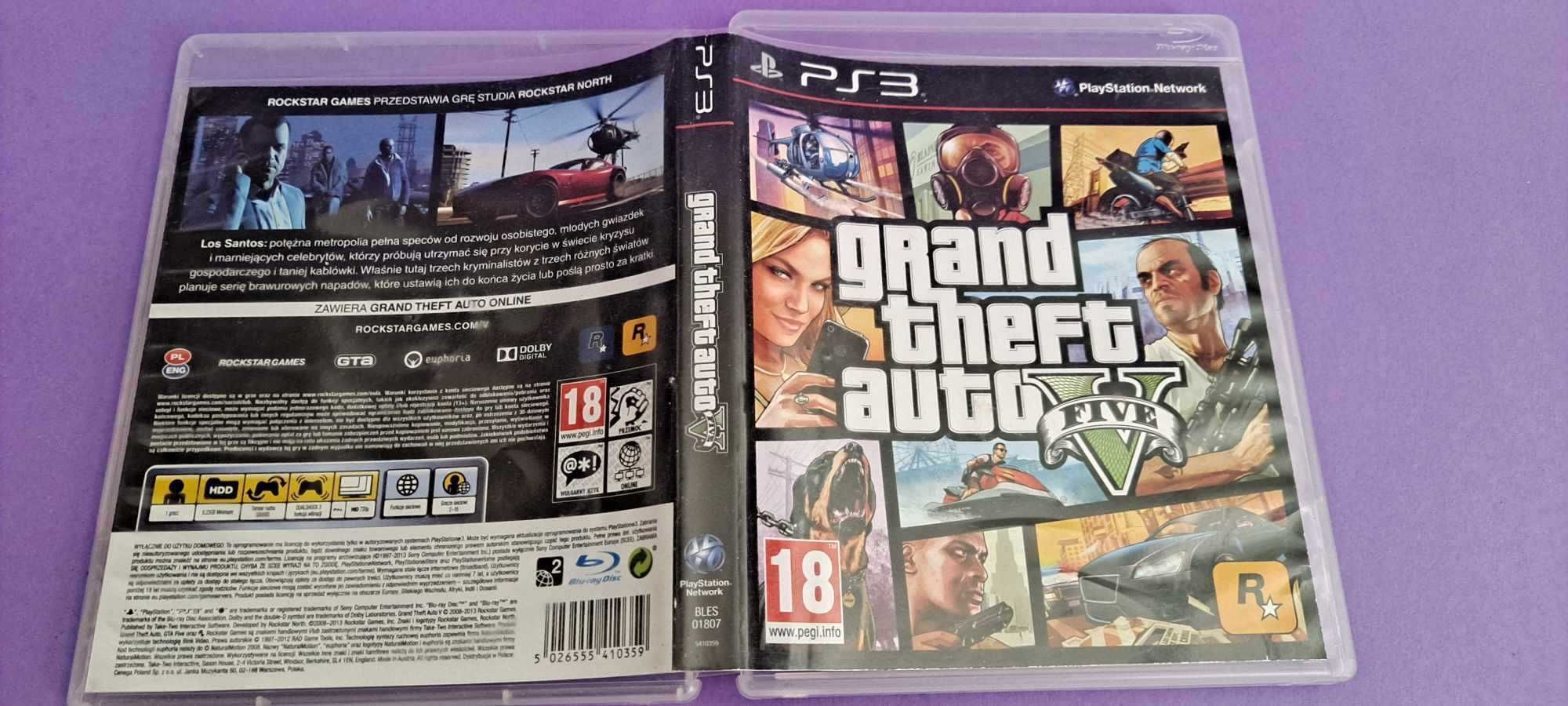 GTA 5 / GRAND THEFT AUTO V brak mapy  PS3 / napisy  PL