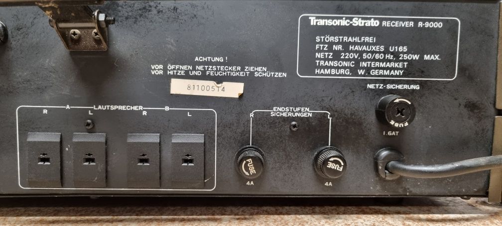 Amplituner vintage Transonic Strato R-9000