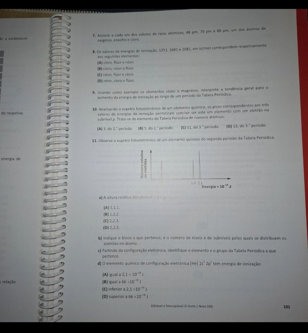 FQ 10ano, Caderno de Apoio ao Professor.