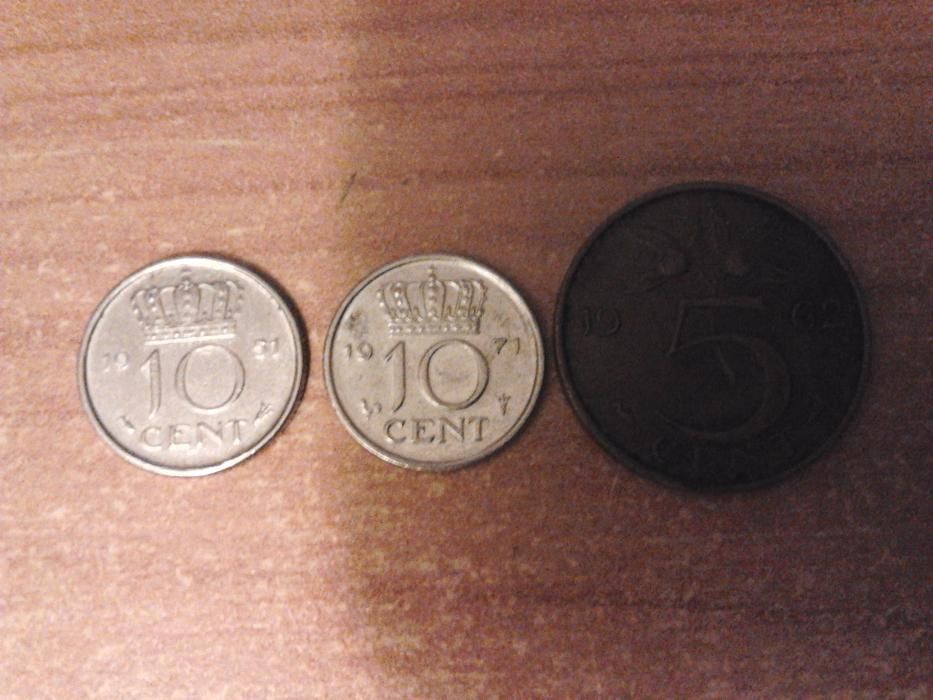 Монеты Нидерландов 1951,1962,1971