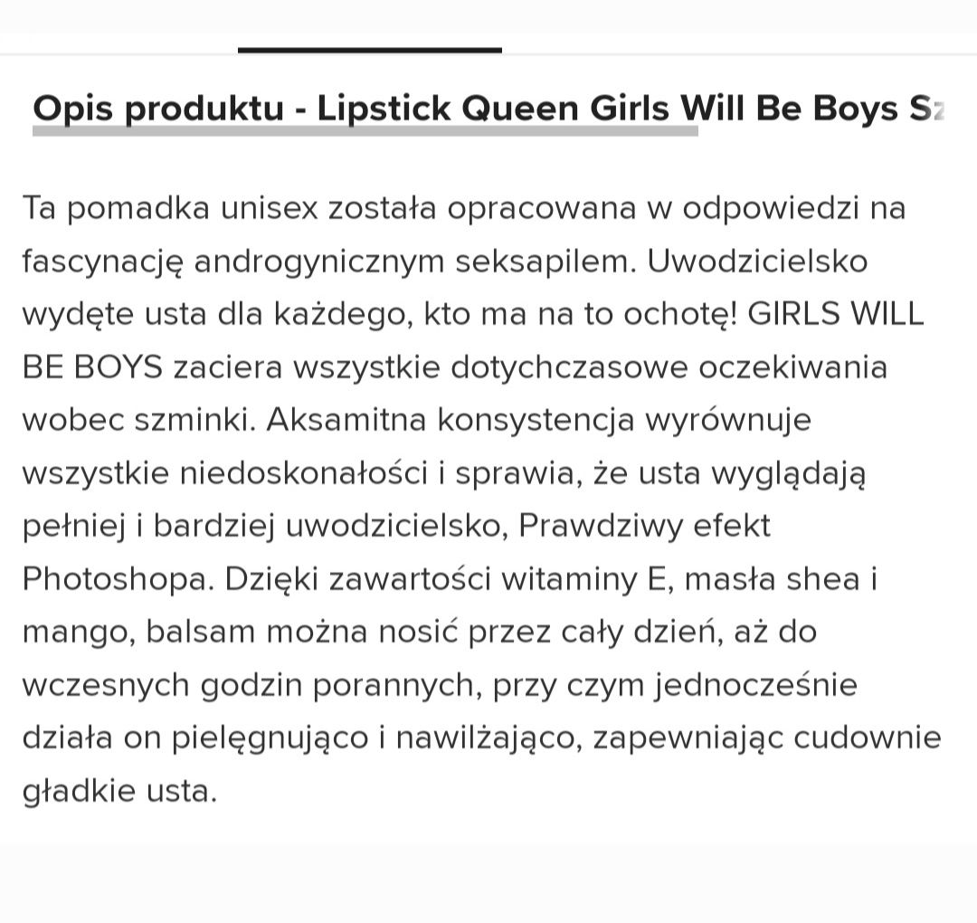 Szminka Lipstick Queen