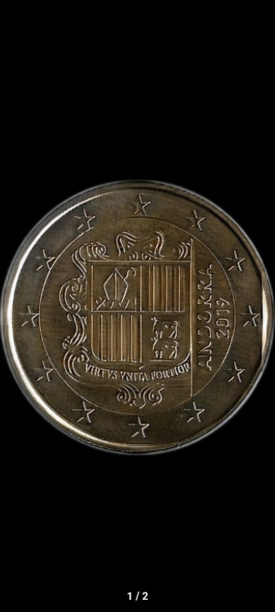 Moeda Andorra 2 euros 2020, ótimo estado