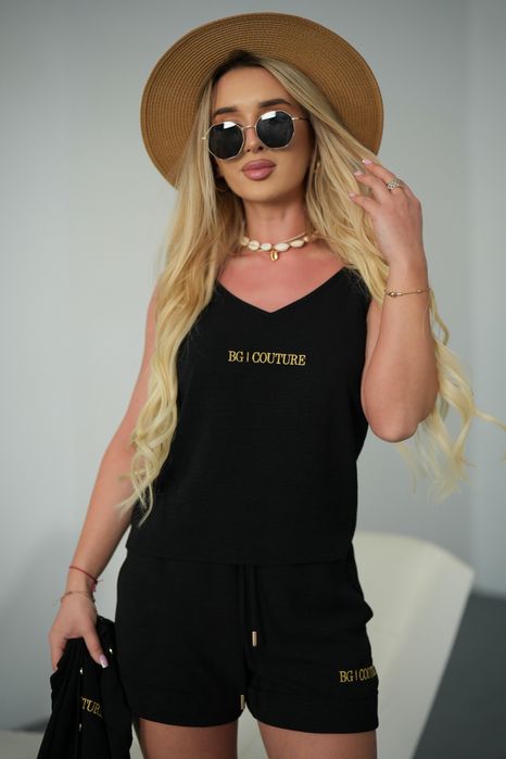 Komplet letni MIAMI czarny Brandenburg Couture M