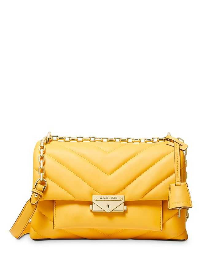 MICHAEL KORS - Cece Medium Leather Shoulder Bag In Sunflower/gold