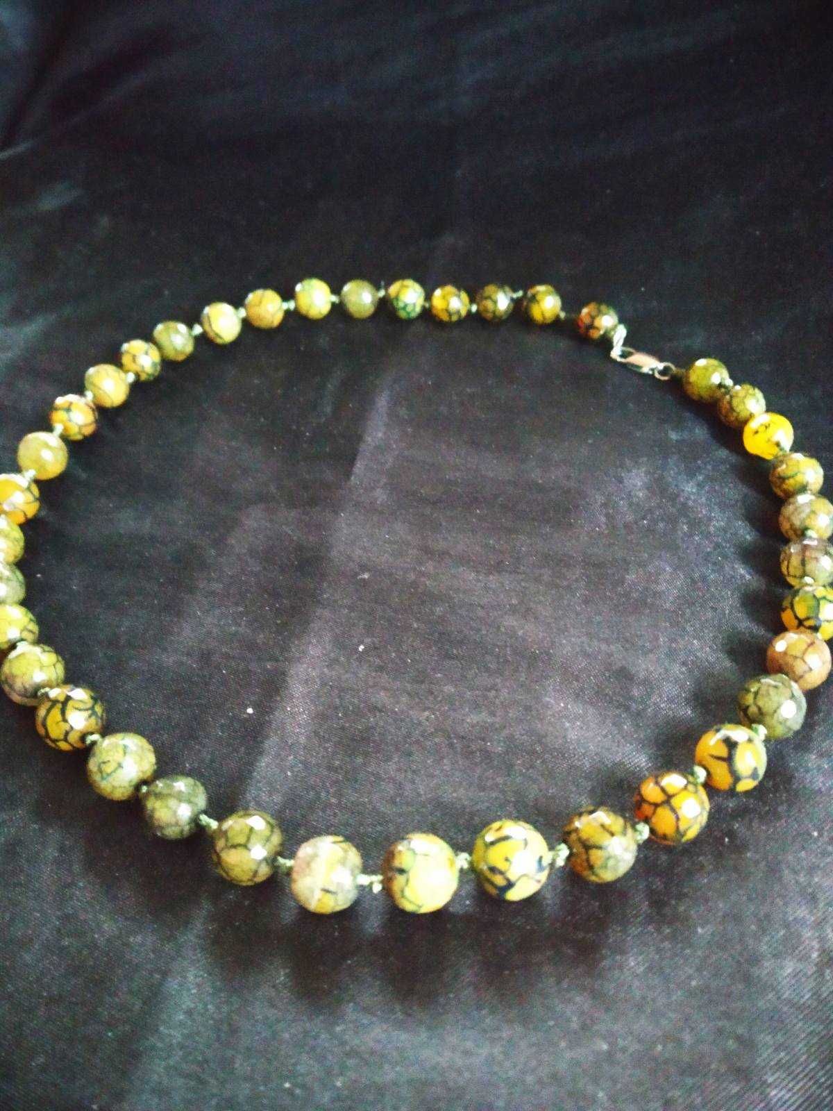 Эксклюзивное Уникальное Ожерелье из натурального камня Агат