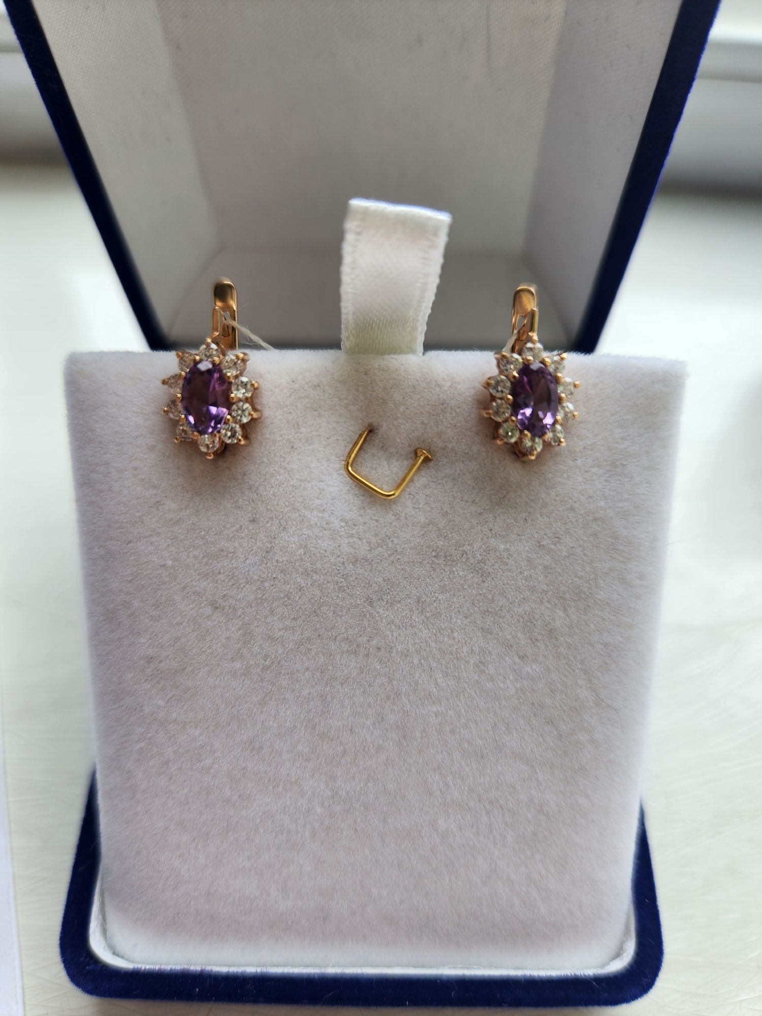 Сережки 585 аметіст