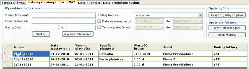Program do fakturowania, wystawiania faktur FV-Ando -prosty w obsłudze