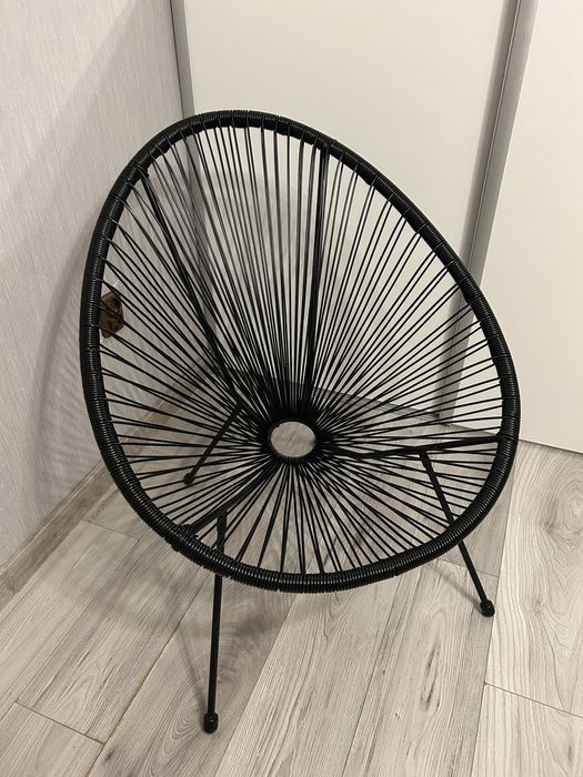 Komplet na taras lub do domu ogrodowy szklany stół i 2 krzesła ratan