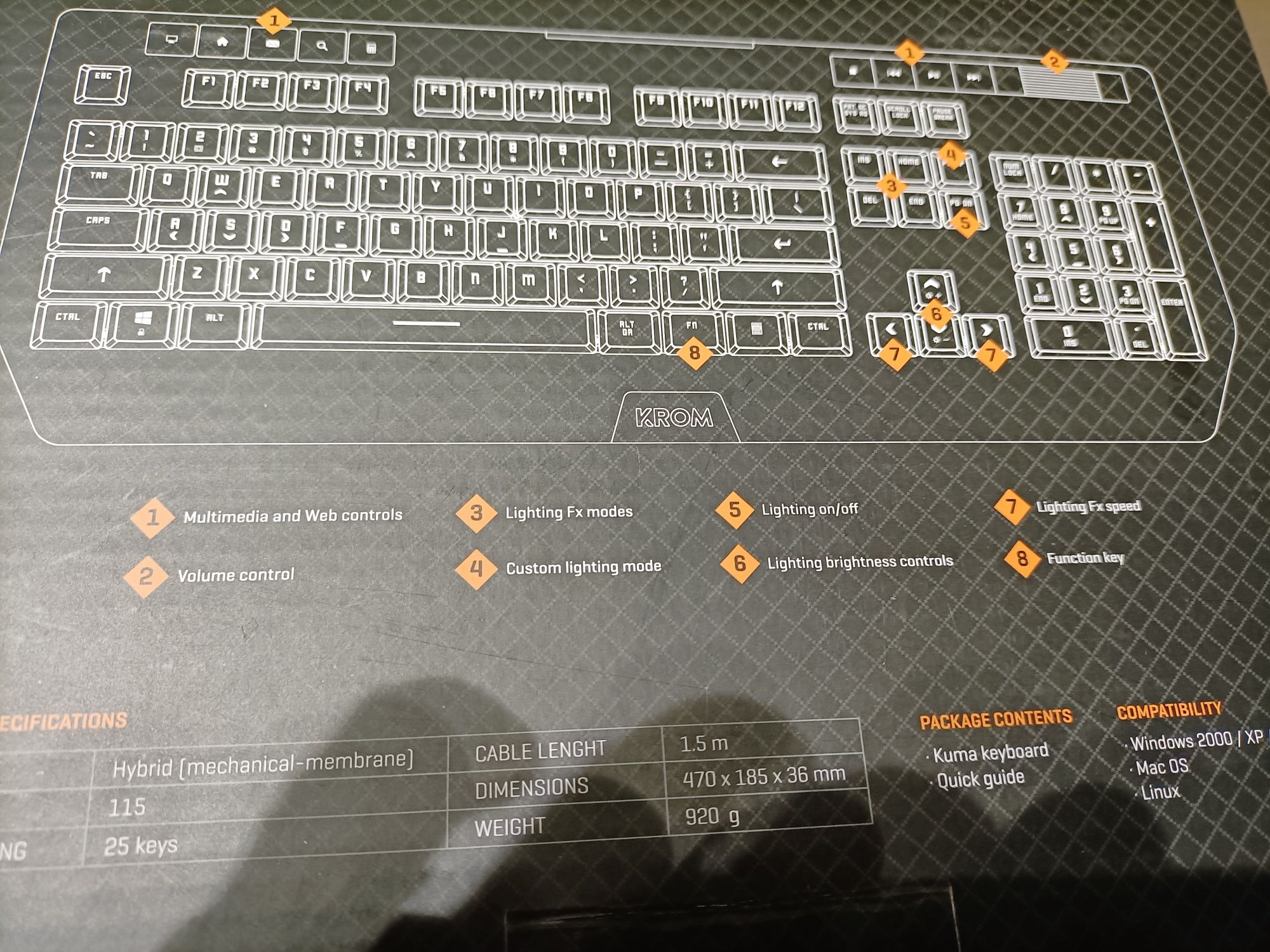 Teclado como novo kuma krom adquirido apenas há uns meses