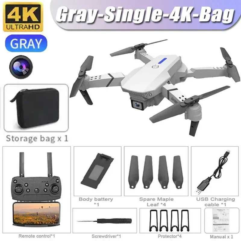 Drone E88 Pro 4K HD com Dupla Câmara e Controle Remoto