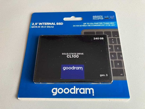 Dysk SSD GOODRAM CL100 240GB SATA III 2,5" GEN.3 (520/400) nowy gw2l