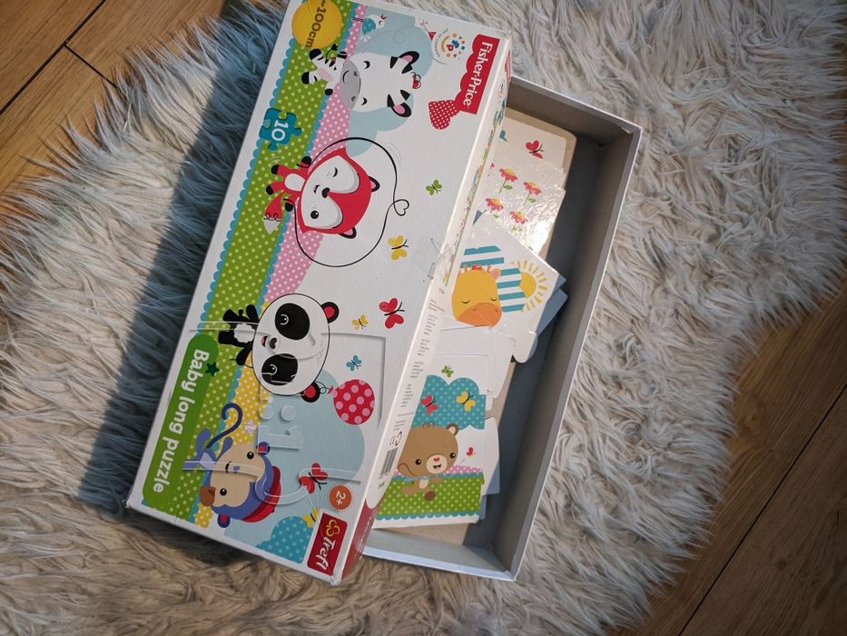 Puzzle cyfry numery długie 1 metr dwustronne Fisher Price 2+