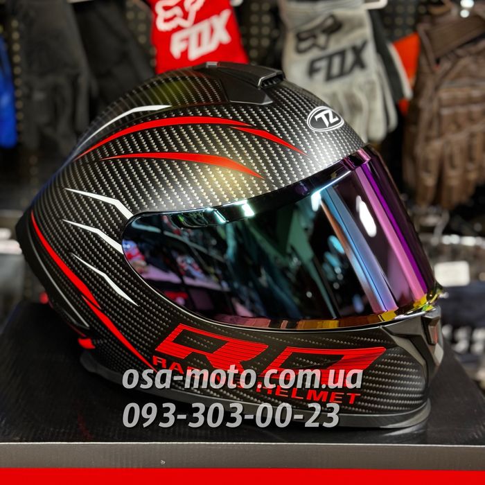 Мотошлемы чорний матовий мотошолом закритий інтеграл шлем Карбоновий