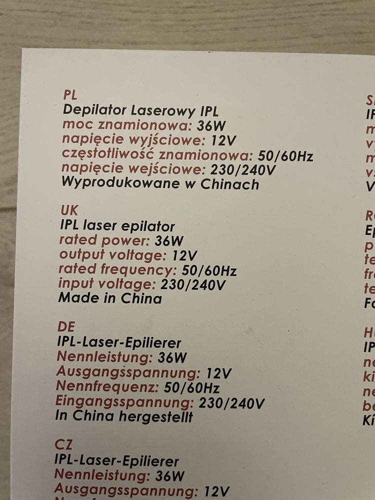 Depilator Laserowy IPL