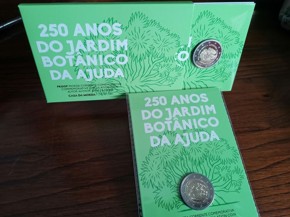 Conjunto 2 moedas Proof + BNC - Jardim Botânico da ajuda